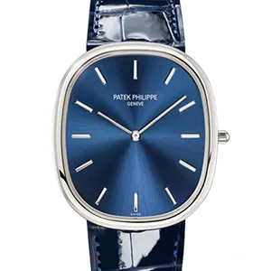 【2025年12月】パテックフィリップ ゴールデンエリプス 5738P-001 プラチナ 39mm ブルー 中古品