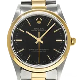 ロレックス オイスターパーペチュアル 14208 ブラック イエローゴールド 34mm