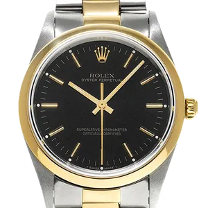 【2022年10月】ロレックス オイスターパーペチュアル 14208 イエローゴールド 34mm ブラック 中古品