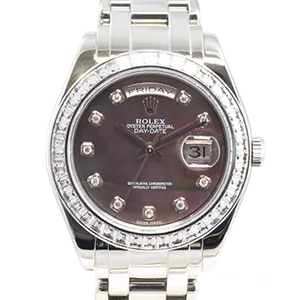 【2022年05月】ロレックス デイデイトパールマスター 18956NG プラチナ 39mm ブラックシェル 中古品