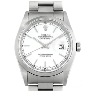 【2025年11月】ロレックス デイトジャスト 16200 ステンレススチール 36mm ホワイト 中古品