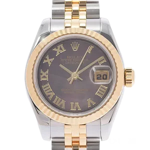 【2025年11月】ロレックス デイトジャスト 179173NR ステンレススチール+エバーローズゴールド 26mm ブラックシェル 中古品