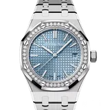 オーデマピゲ ロイヤルオーク 15551ST.ZZ.1356ST.01 ライトブルー	 ステンレススチール 37mm