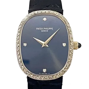 【2024年04月】パテックフィリップ ゴールデンエリプス 4382 ホワイトゴールド 28.3mmx23mm	 ブルー 中古品