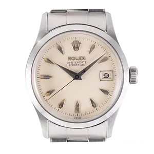 【2022年09月】ロレックス オイスターパーペチュアル 6518 ステンレススチール 34mm アイボリー 中古品