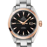 オメガ シーマスター 231.20.34.20.01.003 ブラック ステンレススチール+レッドゴールド 34mm