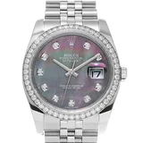 ロレックス デイトジャスト 116244NG ブラックシェル ステンレススチール+ホワイトゴールド 36mm