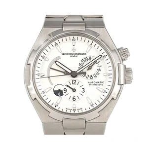 【2022年11月】ヴァシュロンコンスタンタン オーヴァーシーズデュアルタイム 47450_B01A-9226 ステンレススチール 42mm シルバー 中古品