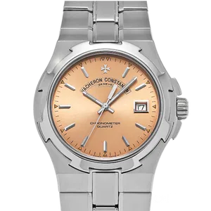 【2022年11月】ヴァシュロンコンスタンタン オーヴァーシーズクォーツ 72040_423A-8465 ステンレススチール 37mm ピンク 中古品