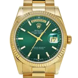 ロレックス デイデイト 118238 グリーン イエローゴールド 36mm