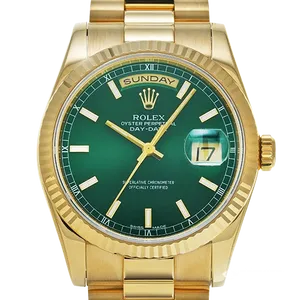 【2025年11月】ロレックス デイデイト 118238 イエローゴールド 36mm グリーン 中古品