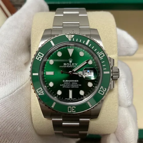 116610LV グリーン  ステンレススチール オイスターブレス