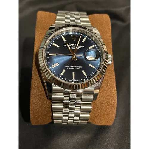 126234 ブライトブルー フルーテッドベゼル ジュビリーブレス