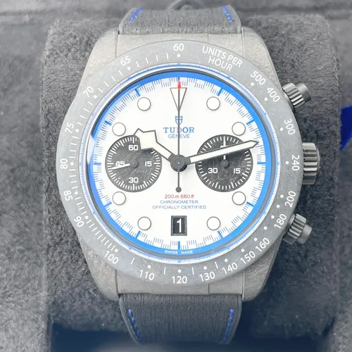 チューダーオマージュ ブラックベイクロノ モデル 白文字盤 クォーツ 未使用品 TUDOR ブラックベイ クロノ Ref.79360N 白文字盤 未使用品通販