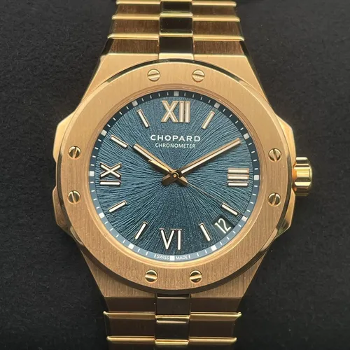 ショパール アルパイン イーグル ラージ アレッチブルー ローズゴールド 41mm