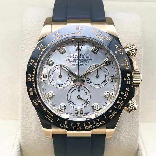 116518LNNG ホワイトシェル イエローゴールド オイスターフレックス 40mm