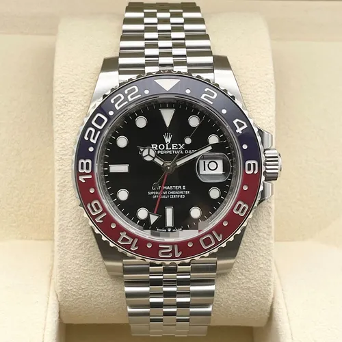 シーズンオフキャンペーン中 ¥18,000→¥15,000 9/31迄 ロレックス GMTマスター Ⅱ ウォッチ：18 ct ホワイトゴールド