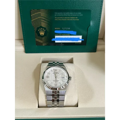 127234 インテンスホワイト ハニカムモチーフ ステンレススチール+ホワイトゴールド フラットジュビリーブレス