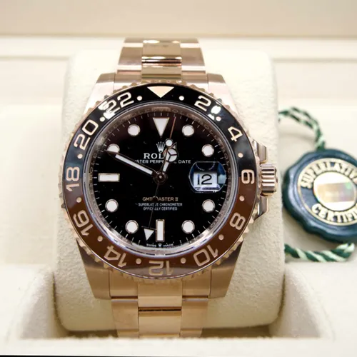 126715CHNR  エバーローズゴールド 茶黒ベゼル