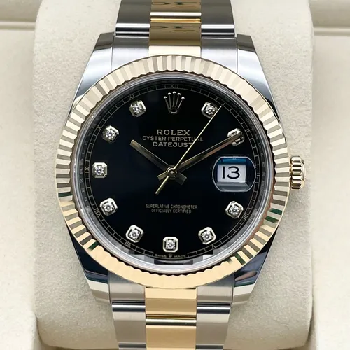 126333G 10Pダイヤ ブラック オイスターブレスレット