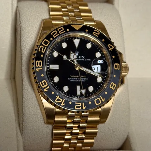 126718GRNR ブラック イエローゴールド ジュビリーブレス