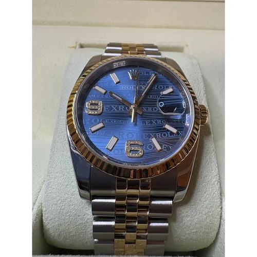 デイトジャスト 116233 ブルーウェーブ ダイヤ 