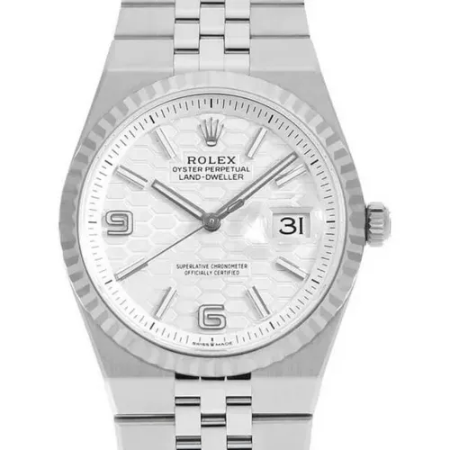 127234 インテンスホワイト ハニカムモチーフ ステンレススチール+ホワイトゴールド フラットジュビリーブレス