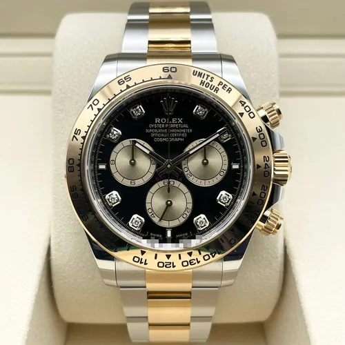 126503G ブライトブラック＆ゴールデン 8Pダイヤ