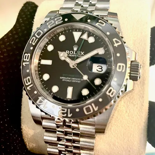 126710GRNR ブラック ステンレススチール ジュビリーブレス