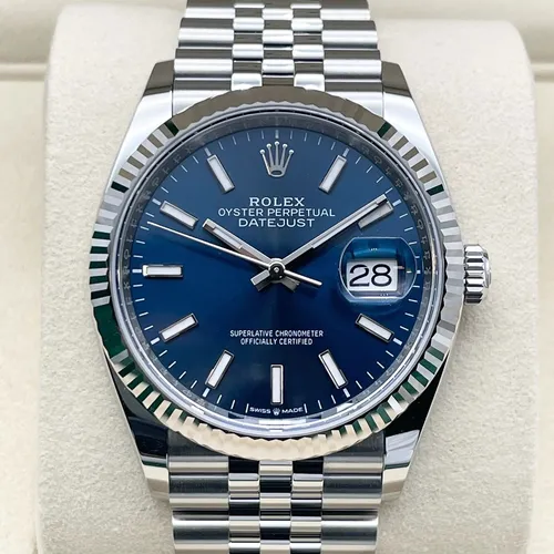 126234 ブライトブルー フルーテッドベゼル ジュビリーブレス