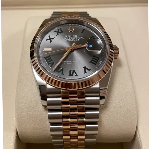 126231 スレートローマン ステンレススチール+エバーローズゴールド ジュビリーブレス 36mm