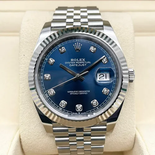 126334G ブライトブルー 10Pダイヤ ジュビリーブレス