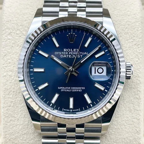 126234 ブライトブルー フルーテッドベゼル ジュビリーブレス