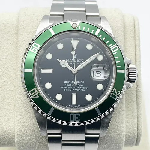 16610LV グリーン ブラック ステンレススチール オイスターブレス