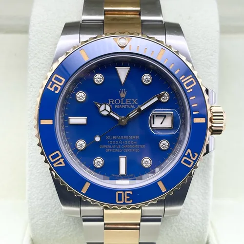 116613GLB ブルー ステンレススチール+イエローゴールド