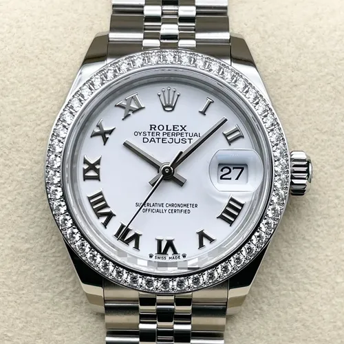 279384RBR ホワイト ダイヤベゼル ローマン ジュビリーブレスレット 