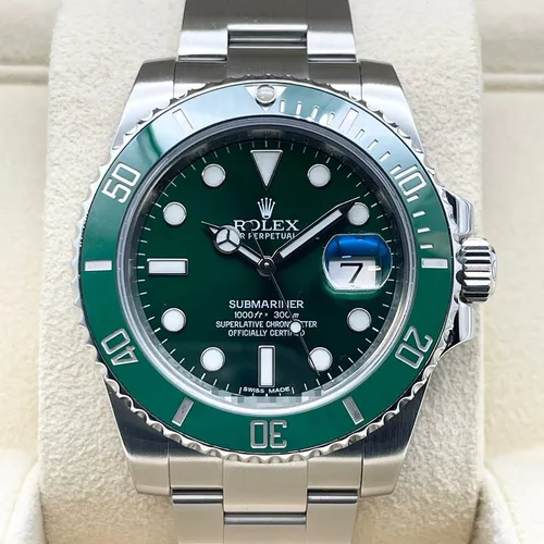 116610LV グリーン  ステンレススチール オイスターブレス