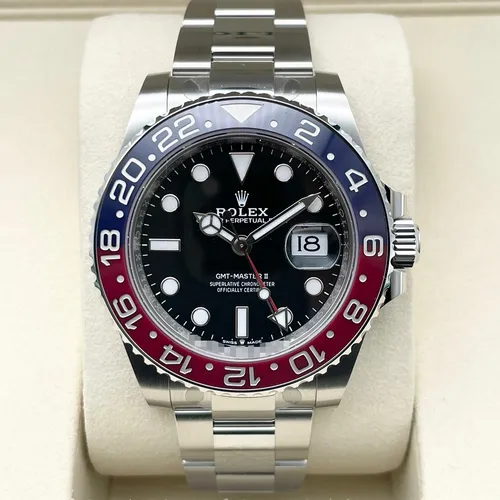 126710BLRO 赤青ベゼル ステンレススチール オイスターブレス  40mm