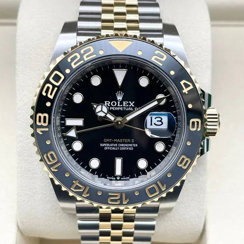 126713GRNR ブラック ステンレススチール+イエローゴールド ジュビリーブレス