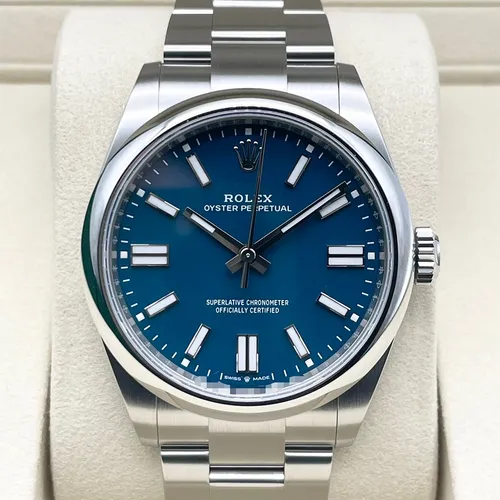 134300 メッドブルー ステンレススチール オイスターブレス