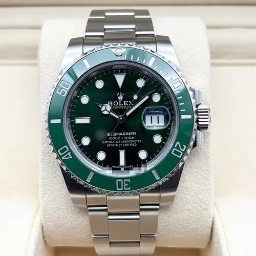 116610LV グリーン  ステンレススチール オイスターブレス