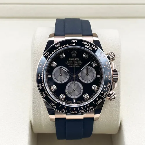 126515LNG 8Pダイヤ ブライトブラック・サンダスト オイスターフレックスブレスレット 