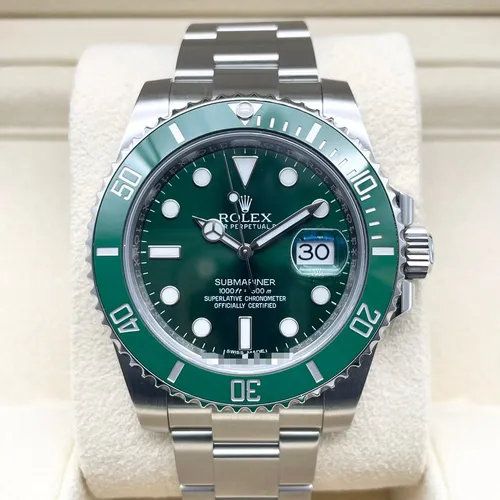 116610LV グリーン  ステンレススチール オイスターブレス