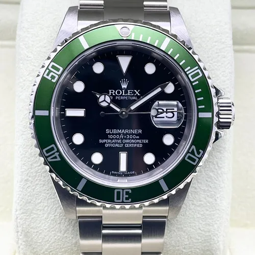 16610LV グリーン ブラック ステンレススチール オイスターブレス
