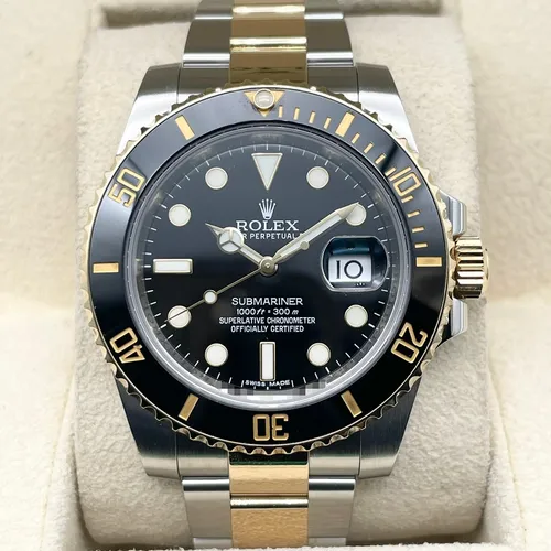 116613LN ステンレススチール+イエローゴールド ブラック