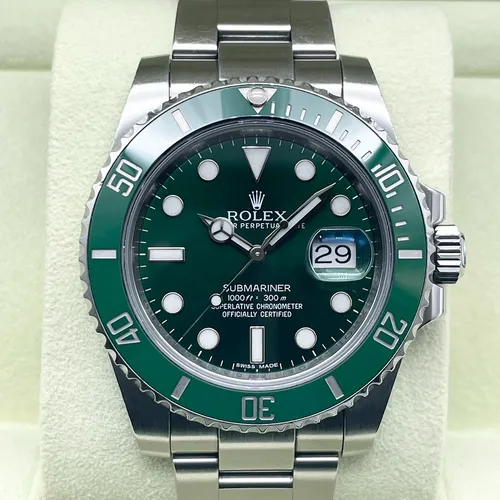 116610LV グリーン  ステンレススチール オイスターブレス