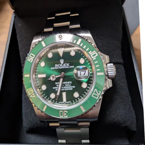 116610LV グリーン  ステンレススチール オイスターブレス