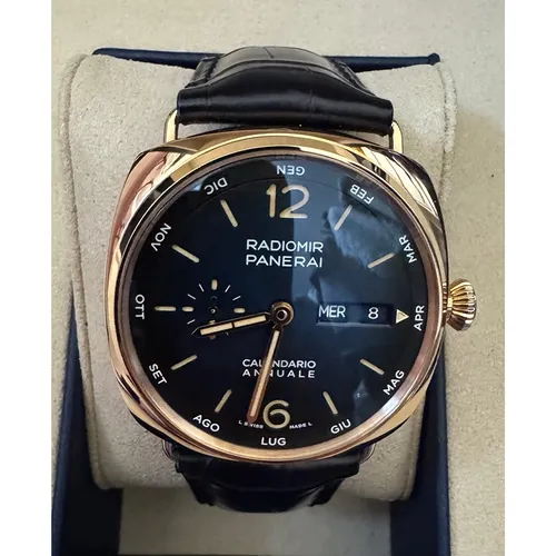 アニュアルカレンダー PAM01363 ブルー ゴールドテック 45mm