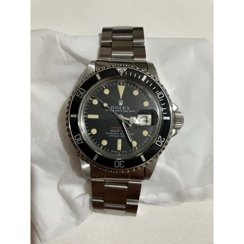 1680 ブラック ステンレススチール 赤サブ 40mm