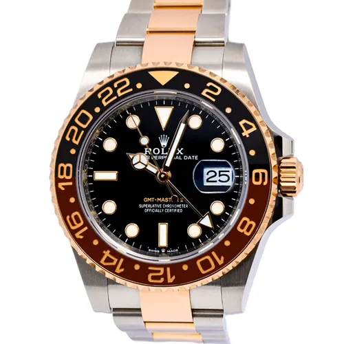 126711CHNR ブラック ステンレススチール+エバーローズゴールド	